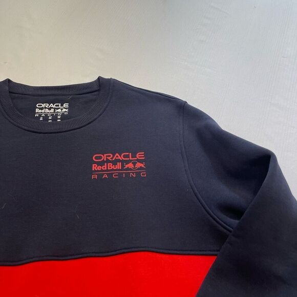 Oracle Red Bull Racing Navy Blue Red Colorblock Sweatshirt Pullover Size 2XL - Picture 2 of 8